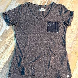 Juniors Abercrombie & Fitch med short sleeve top whimsigoth burnout Y2K